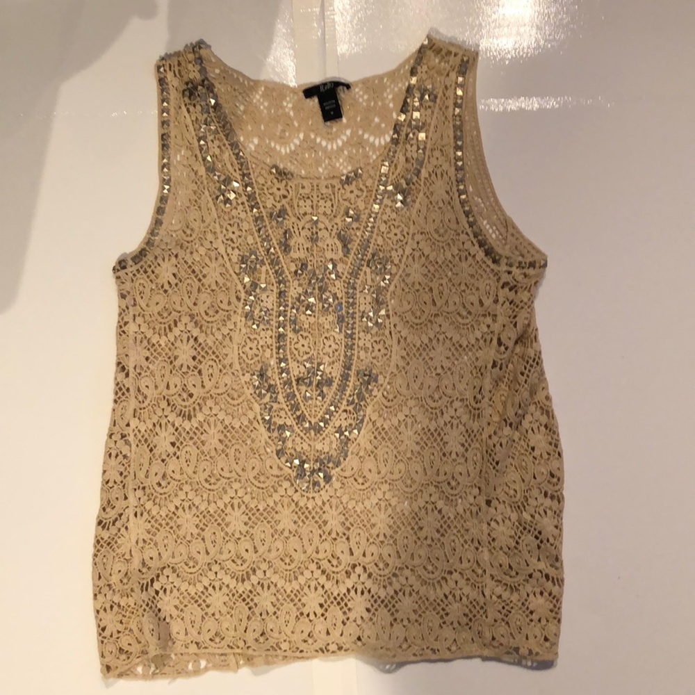 Rain tank top cotton lace, size M